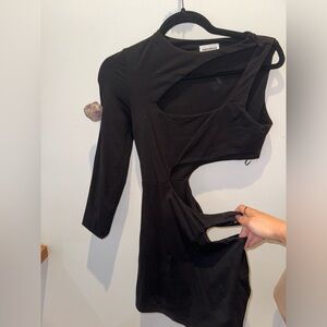 Black Superdown dress with cut outs